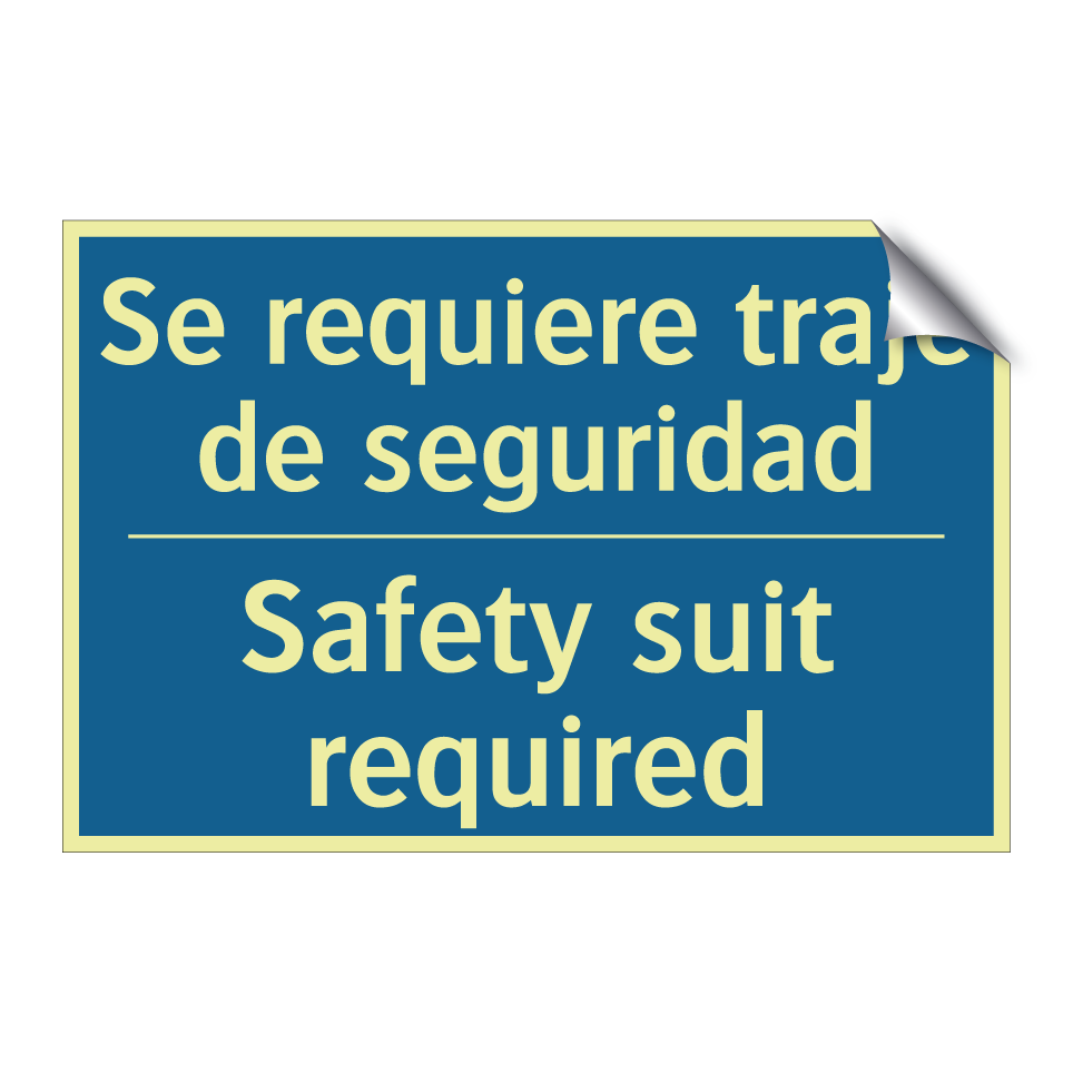Se requiere traje de seguridad - Safety suit required