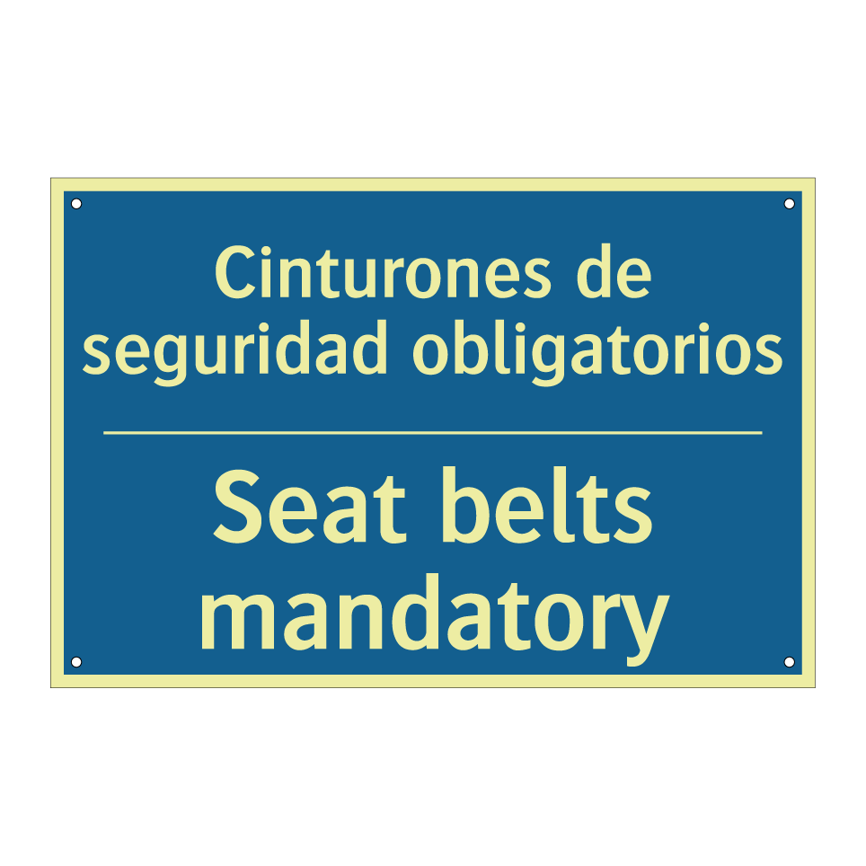 Cinturones de seguridad obligatorios /.../ - Seat belts mandatory
