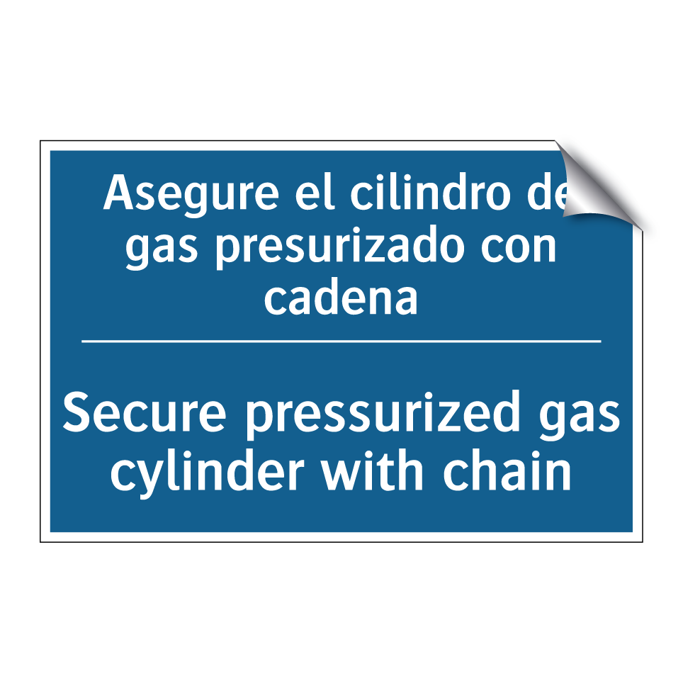 Asegure el cilindro de gas presurizado  /.../ - Secure pressurized gas cylinder  /.../
