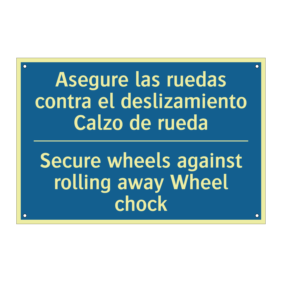 Asegure las ruedas contra el deslizamiento  /.../ - Secure wheels against rolling  /.../