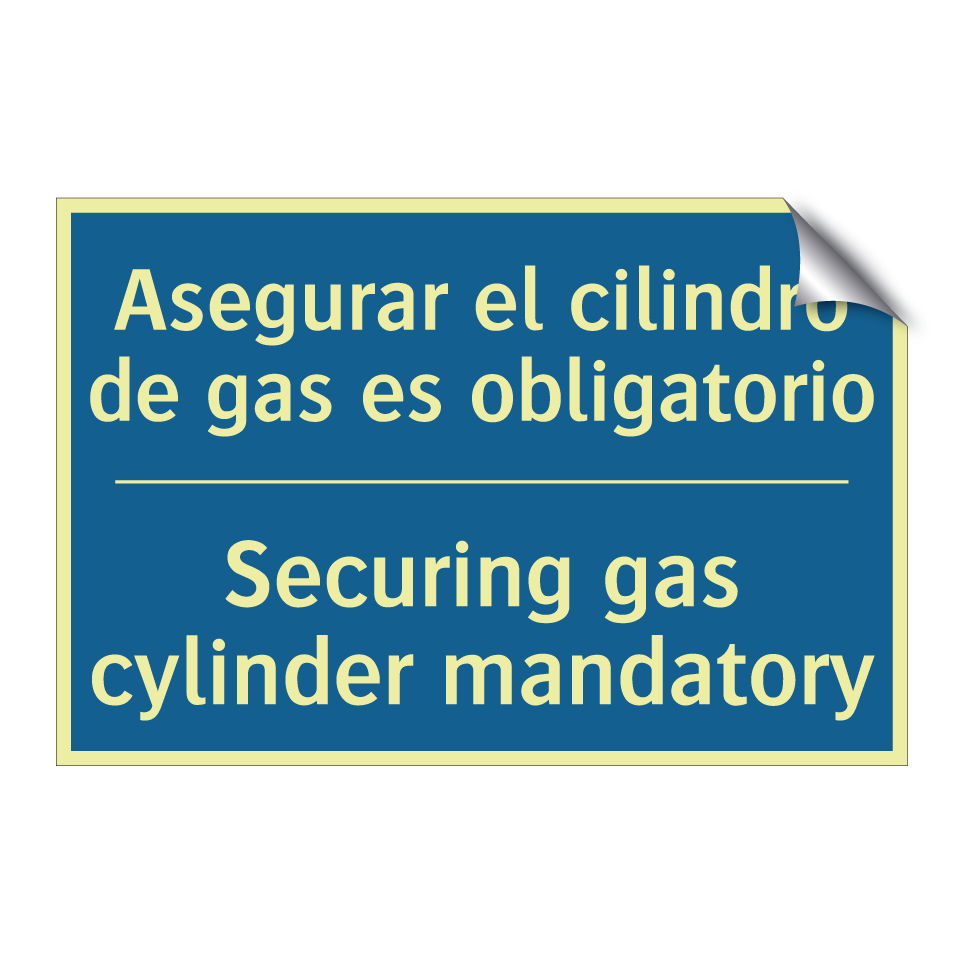 Asegurar el cilindro de gas es  /.../ - Securing gas cylinder mandatory /.../