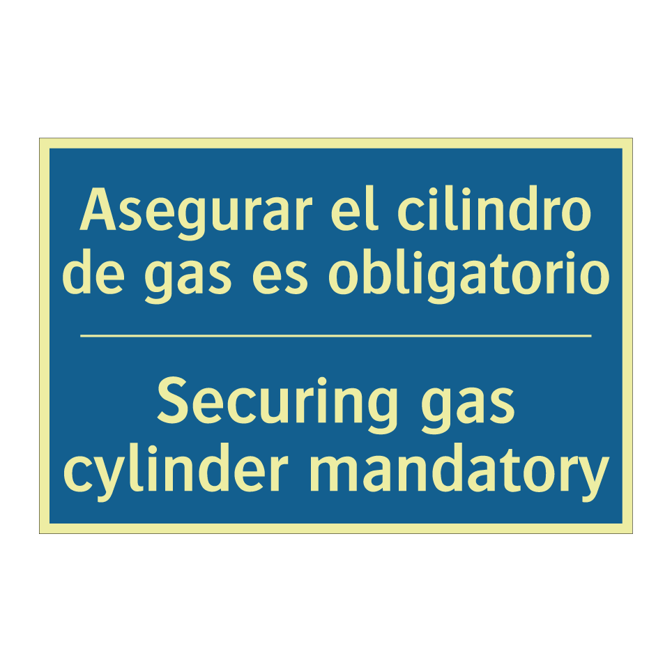 Asegurar el cilindro de gas es  /.../ - Securing gas cylinder mandatory /.../