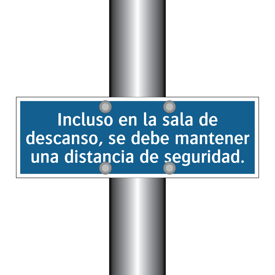 Incluso en la sala de descanso, se debe mantener una distancia de seguridad.