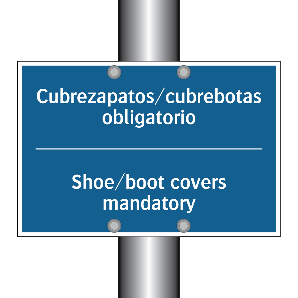 Cubrezapatos/cubrebotas obligatorio /.../ - Shoe/boot covers mandatory