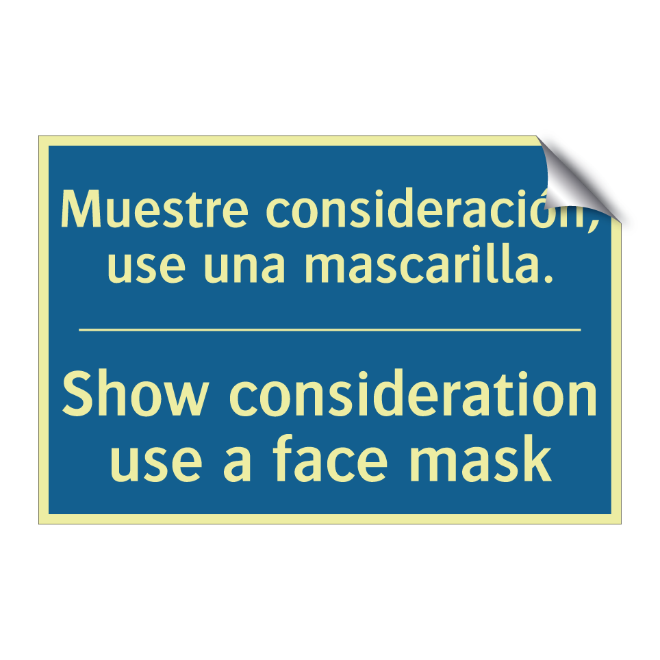 Muestre consideración, use una  /.../ - Show consideration use a face  /.../