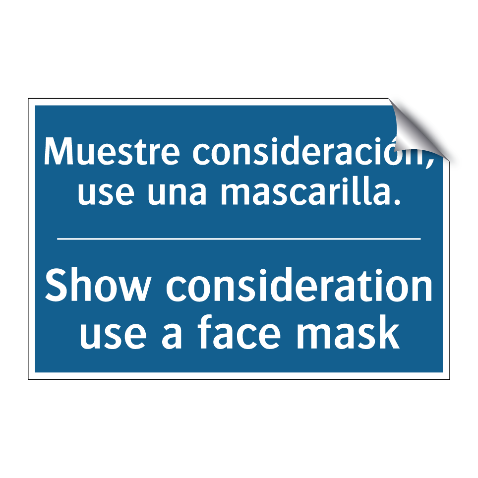 Muestre consideración, use una  /.../ - Show consideration use a face  /.../