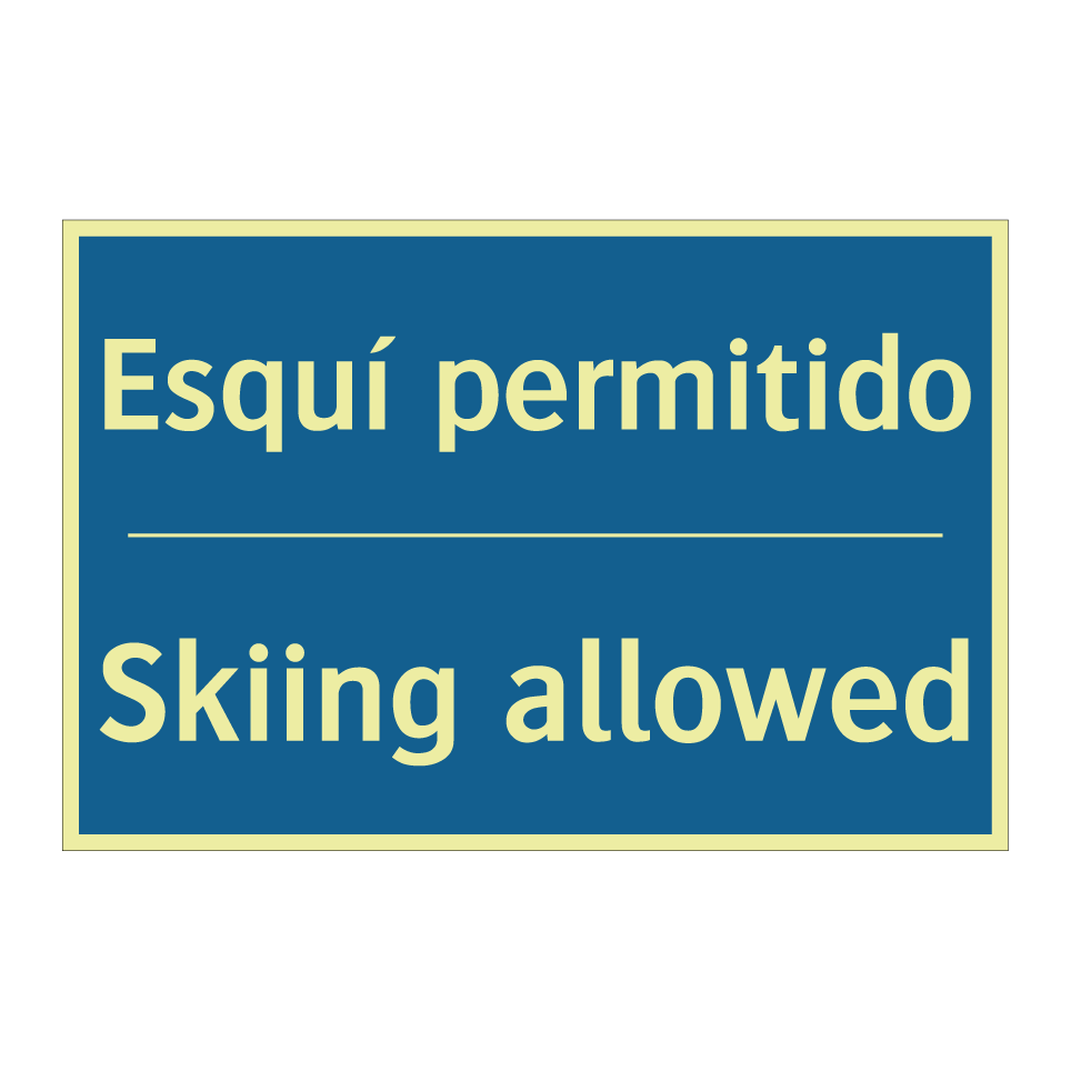 Esquí permitido - Skiing allowed
