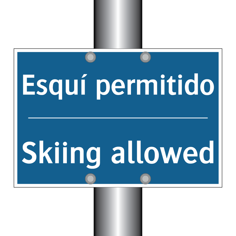 Esquí permitido - Skiing allowed