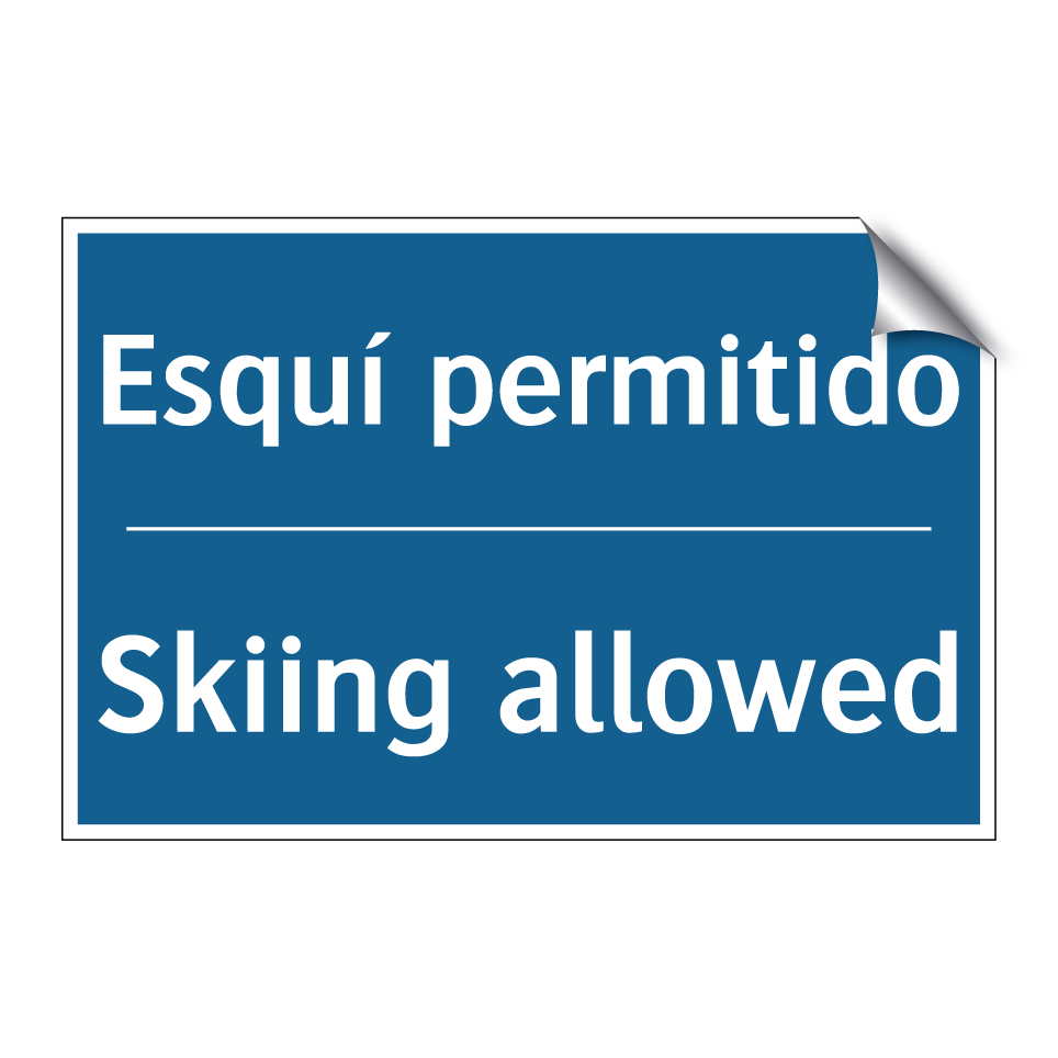 Esquí permitido - Skiing allowed