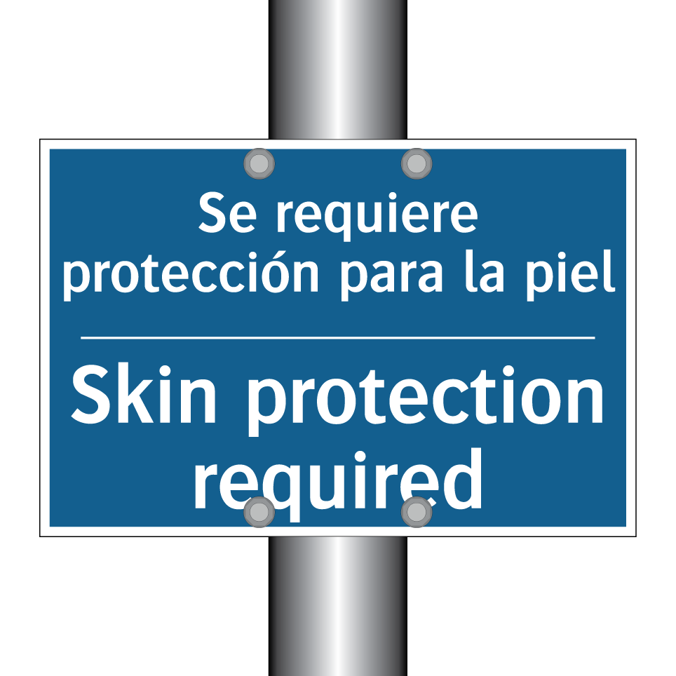 Se requiere protección para la  /.../ - Skin protection required
