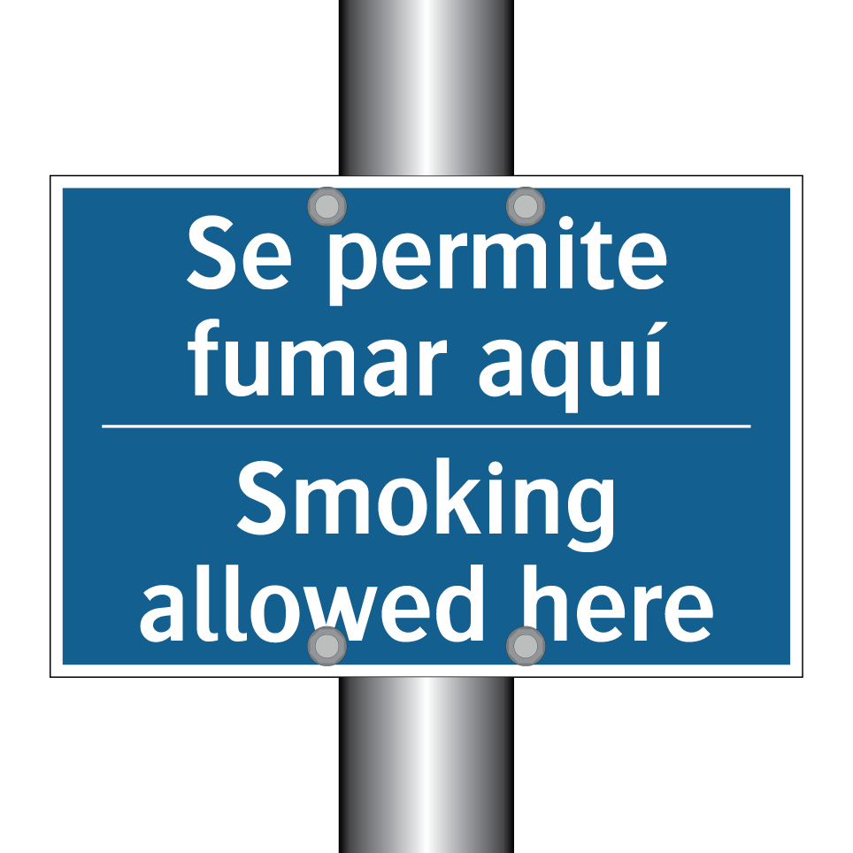 Se permite fumar aquí - Smoking allowed here