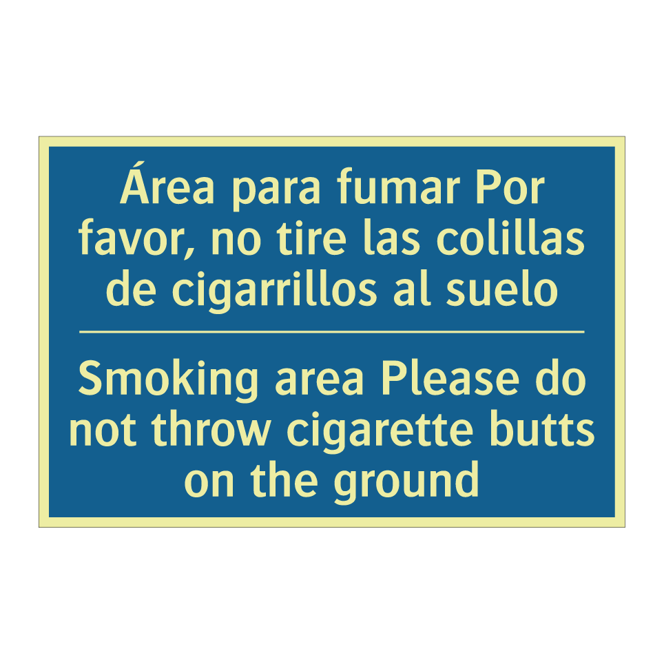 Área para fumar Por favor, no  /.../ - Smoking area Please do not throw  /.../