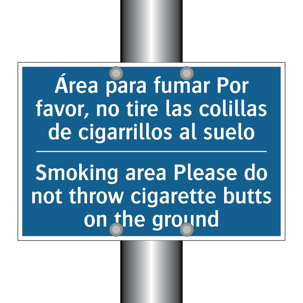 Área para fumar Por favor, no  /.../ - Smoking area Please do not throw  /.../