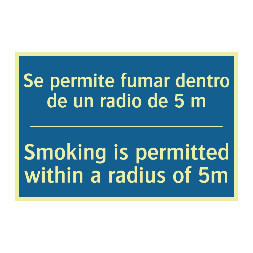 Se permite fumar dentro de un  /.../ - Smoking is permitted within a  /.../