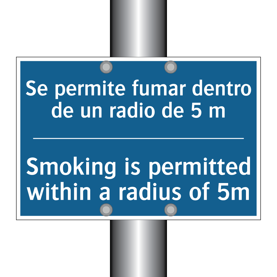 Se permite fumar dentro de un  /.../ - Smoking is permitted within a  /.../