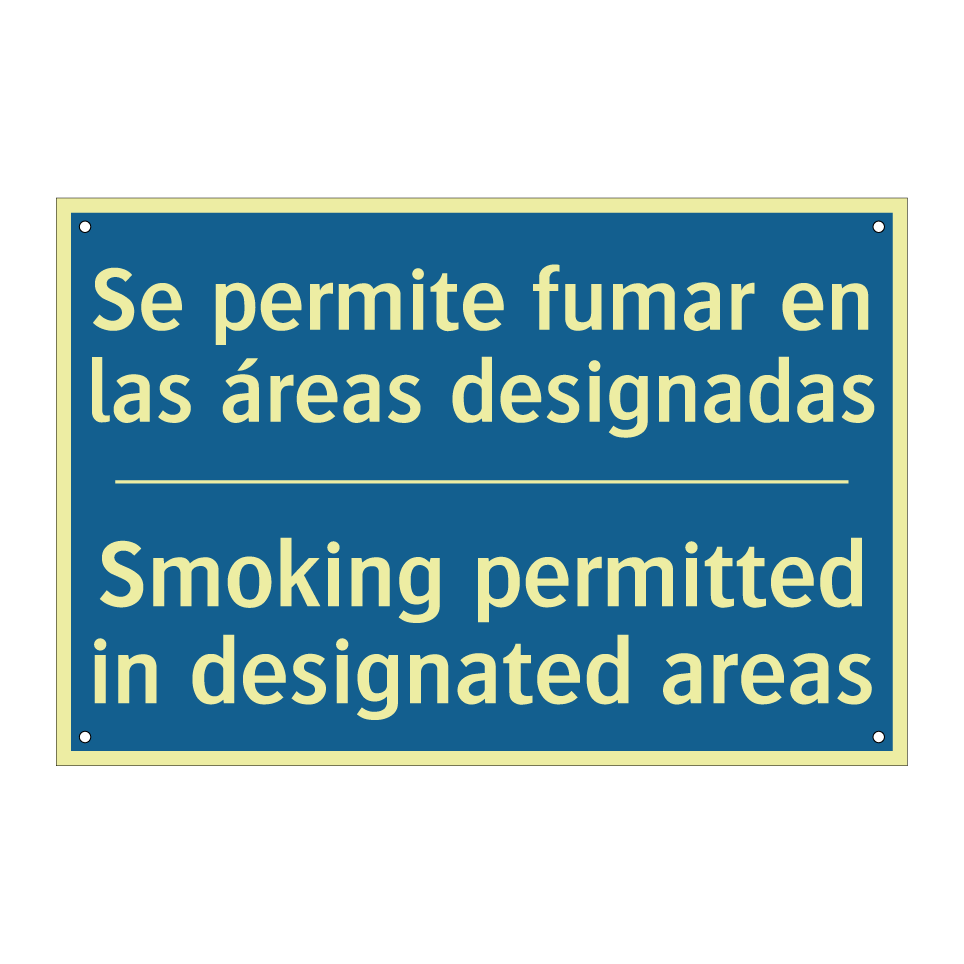 Se permite fumar en las áreas  /.../ - Smoking permitted in designated  /.../