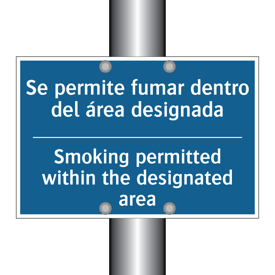 Se permite fumar dentro del área  /.../ - Smoking permitted within the designated  /.../