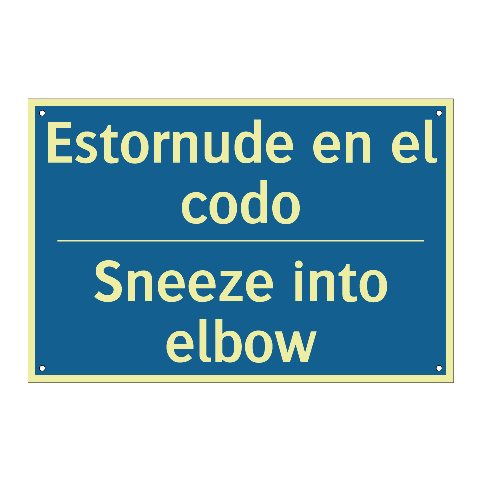 Estornude en el codo - Sneeze into elbow