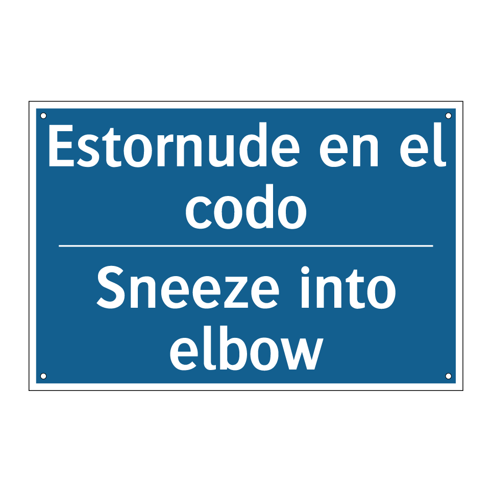 Estornude en el codo - Sneeze into elbow