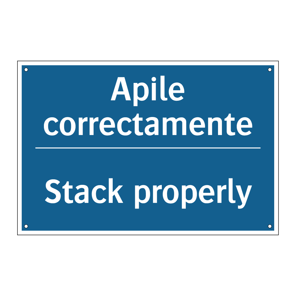 Apile correctamente - Stack properly