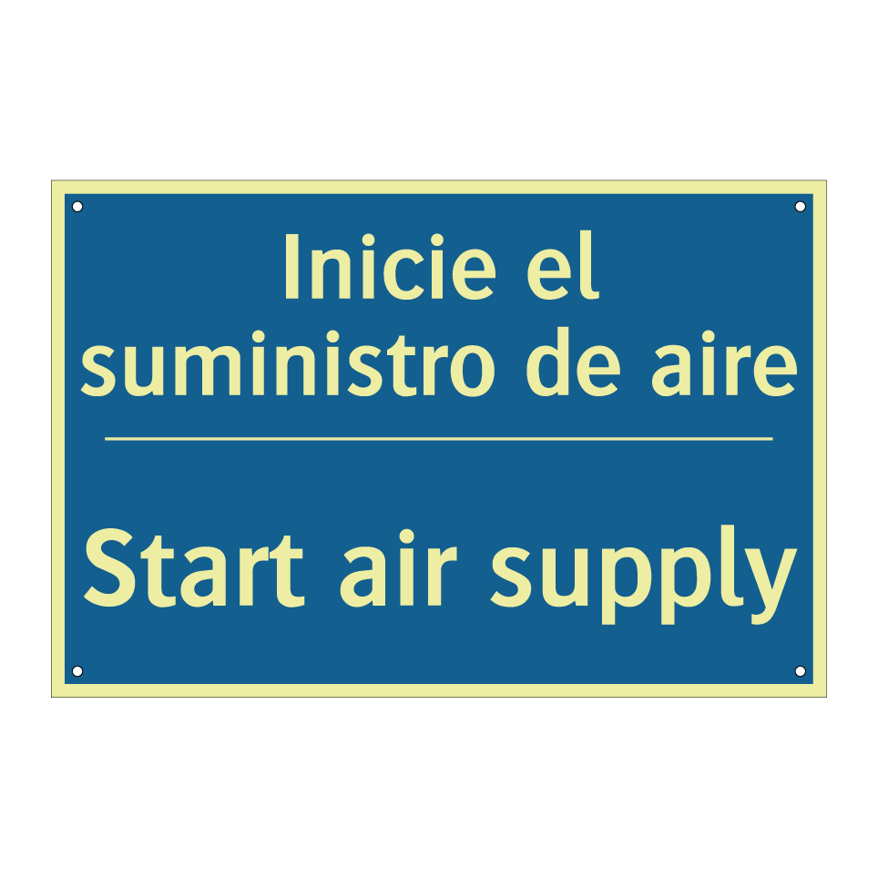 Inicie el suministro de aire - Start air supply