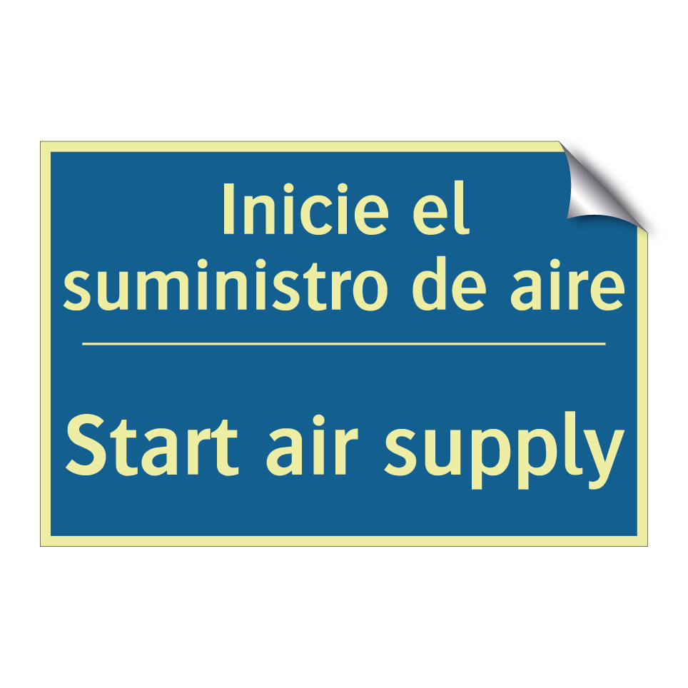 Inicie el suministro de aire - Start air supply