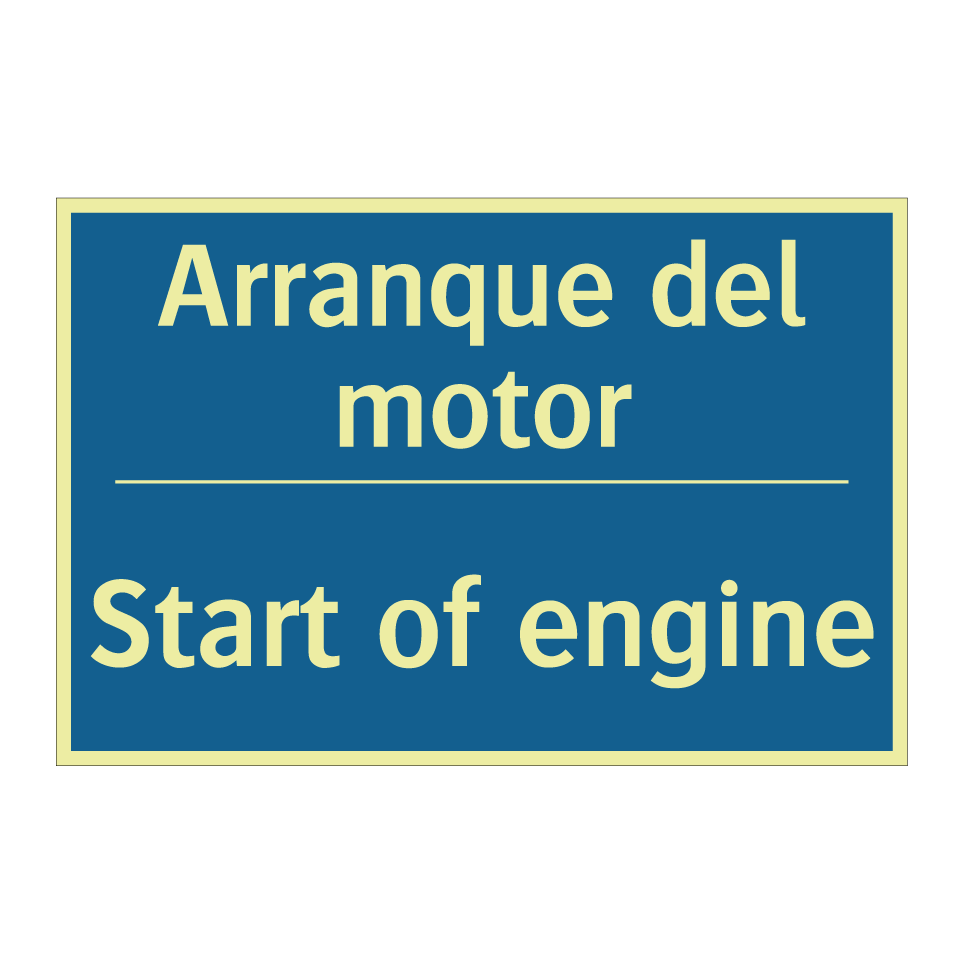 Arranque del motor - Start of engine
