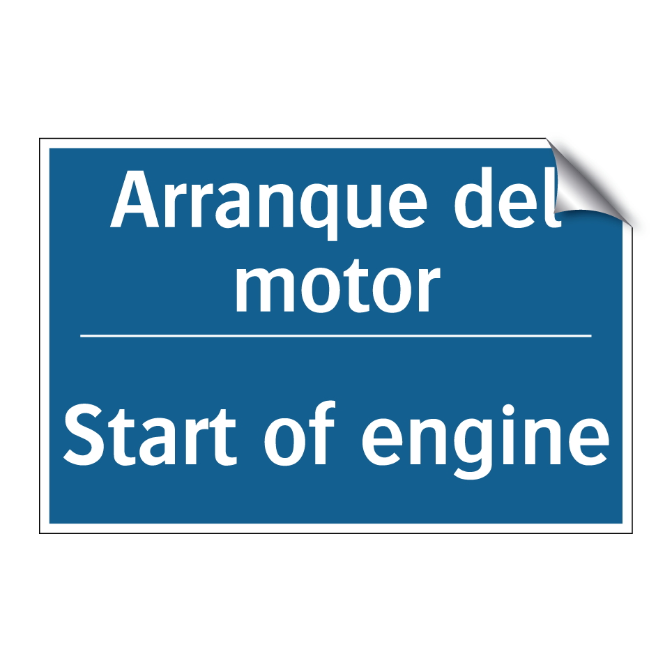 Arranque del motor - Start of engine