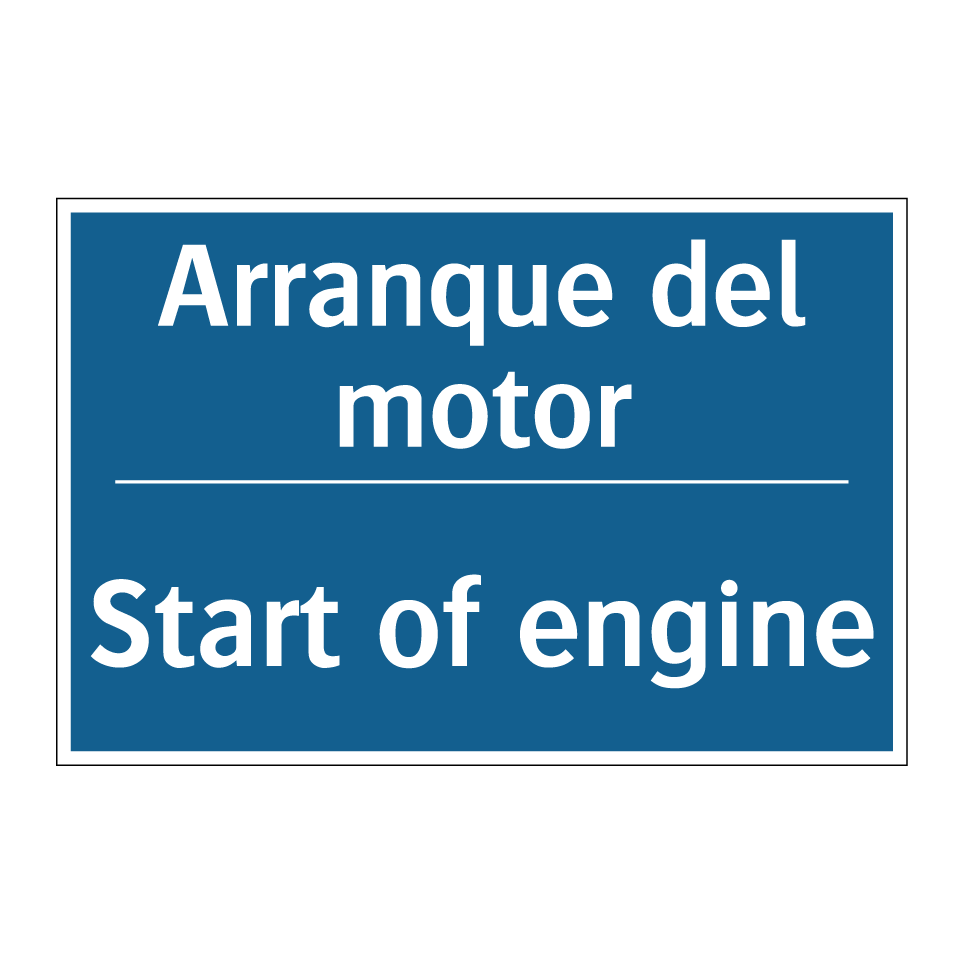 Arranque del motor - Start of engine