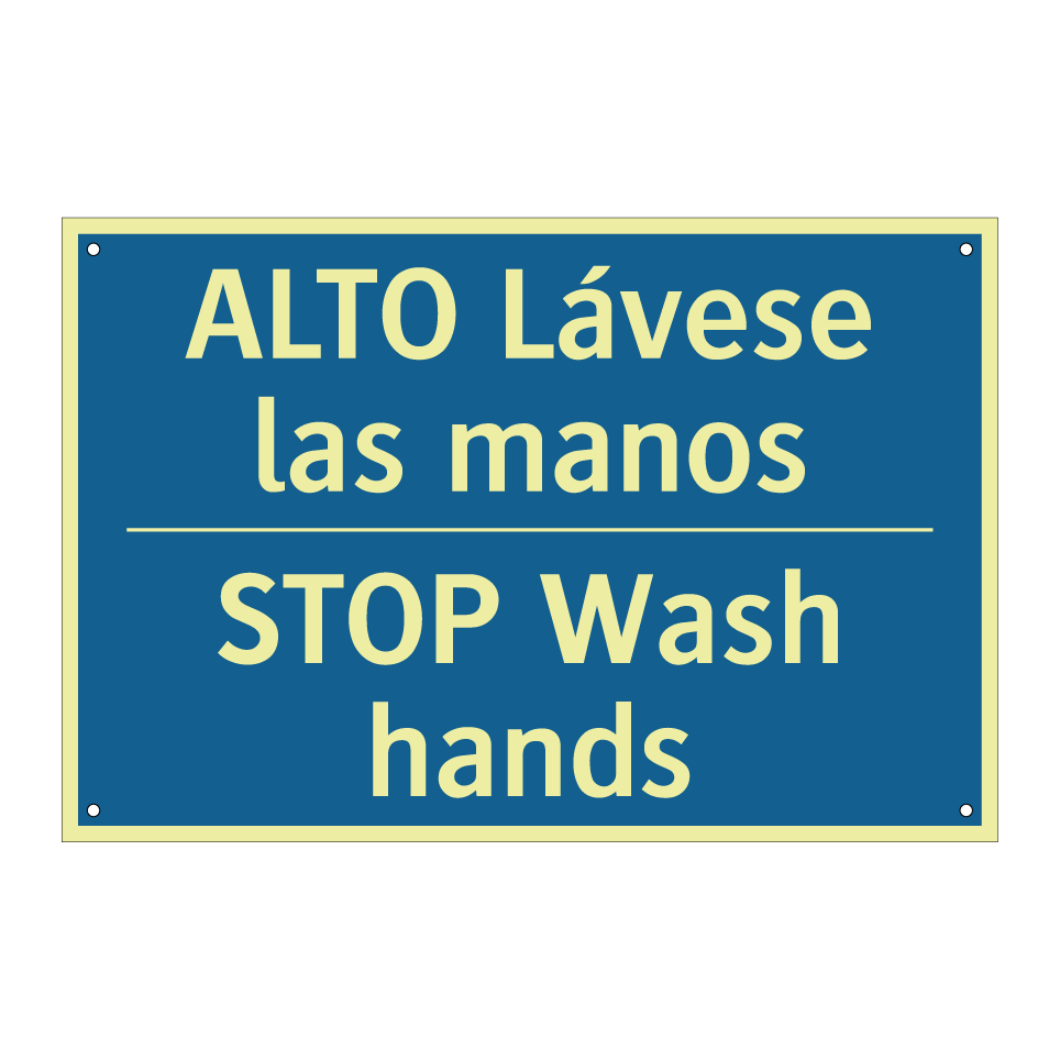 ALTO Lávese las manos - STOP Wash hands