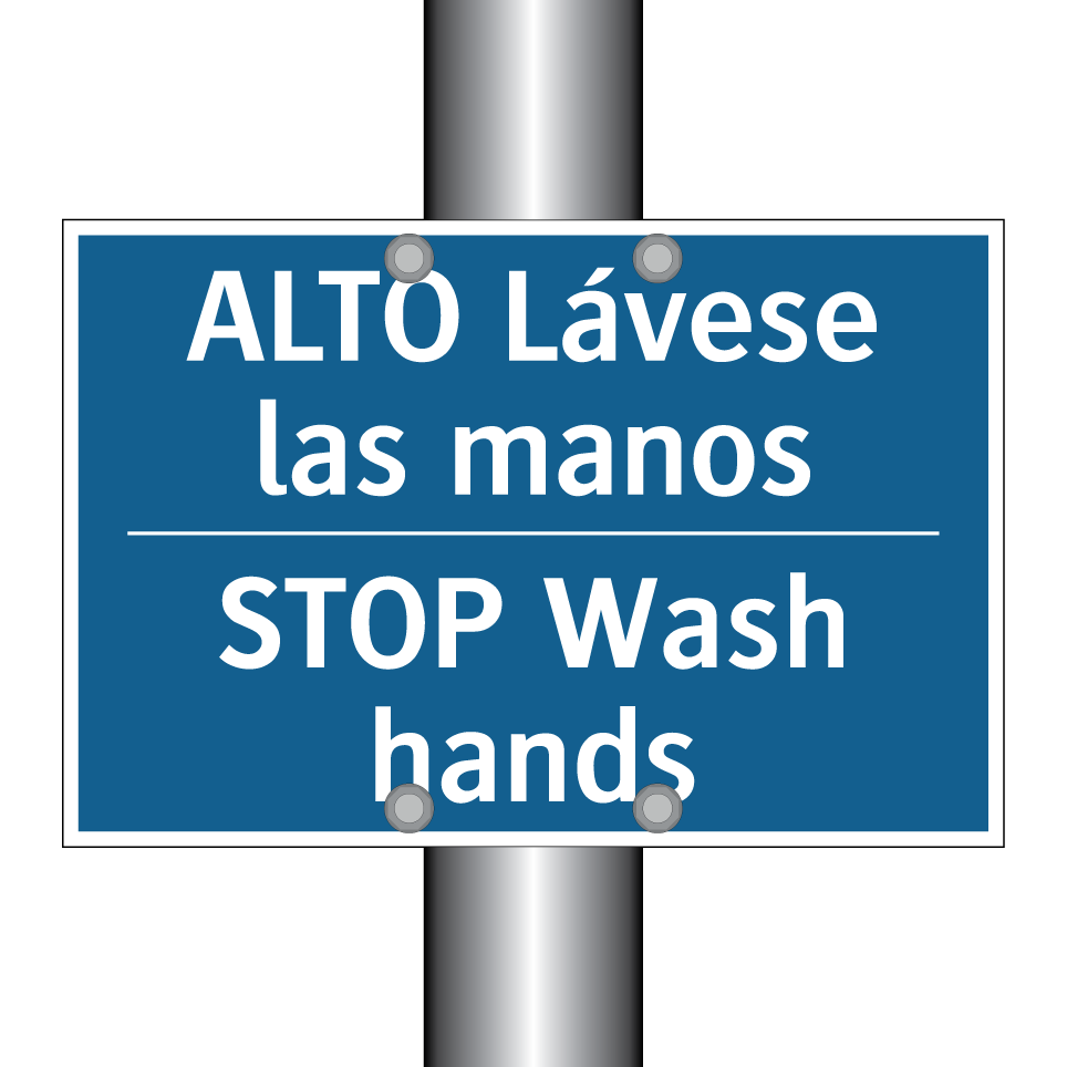 ALTO Lávese las manos - STOP Wash hands
