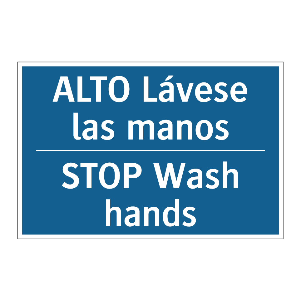 ALTO Lávese las manos - STOP Wash hands