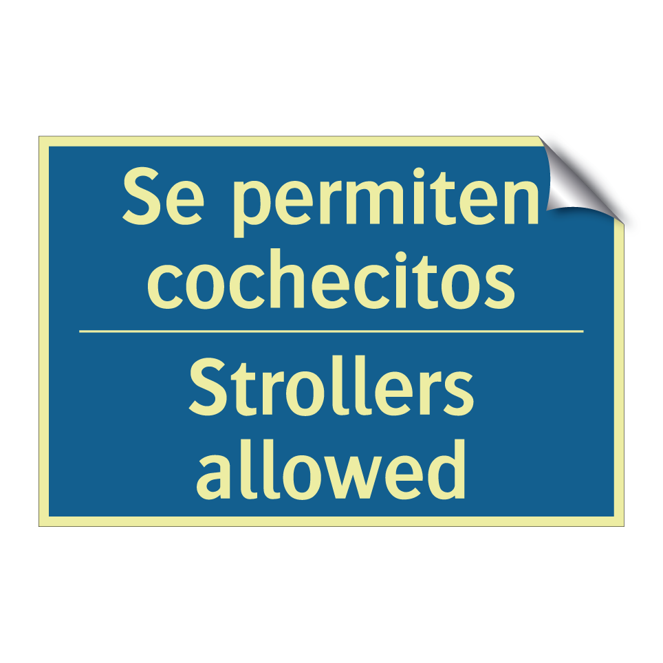 Se permiten cochecitos - Strollers allowed