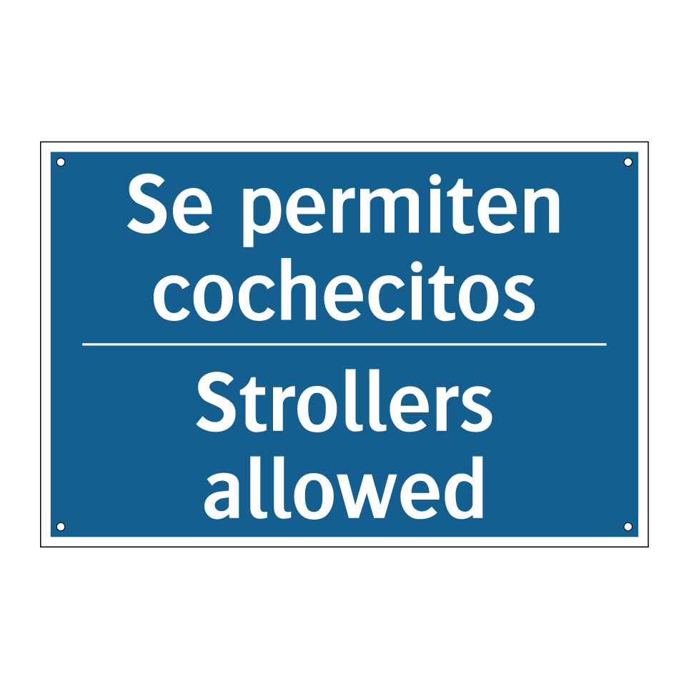 Se permiten cochecitos - Strollers allowed