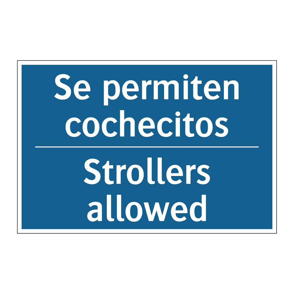 Se permiten cochecitos - Strollers allowed