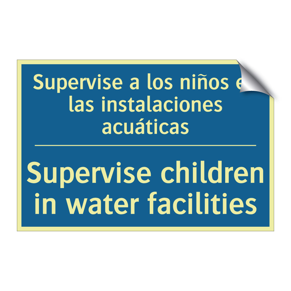 Supervise a los niños en las instalaciones  /.../ - Supervise children in water facilities /.../