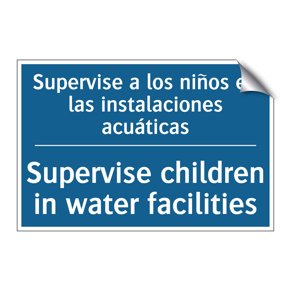 Supervise a los niños en las instalaciones  /.../ - Supervise children in water facilities /.../