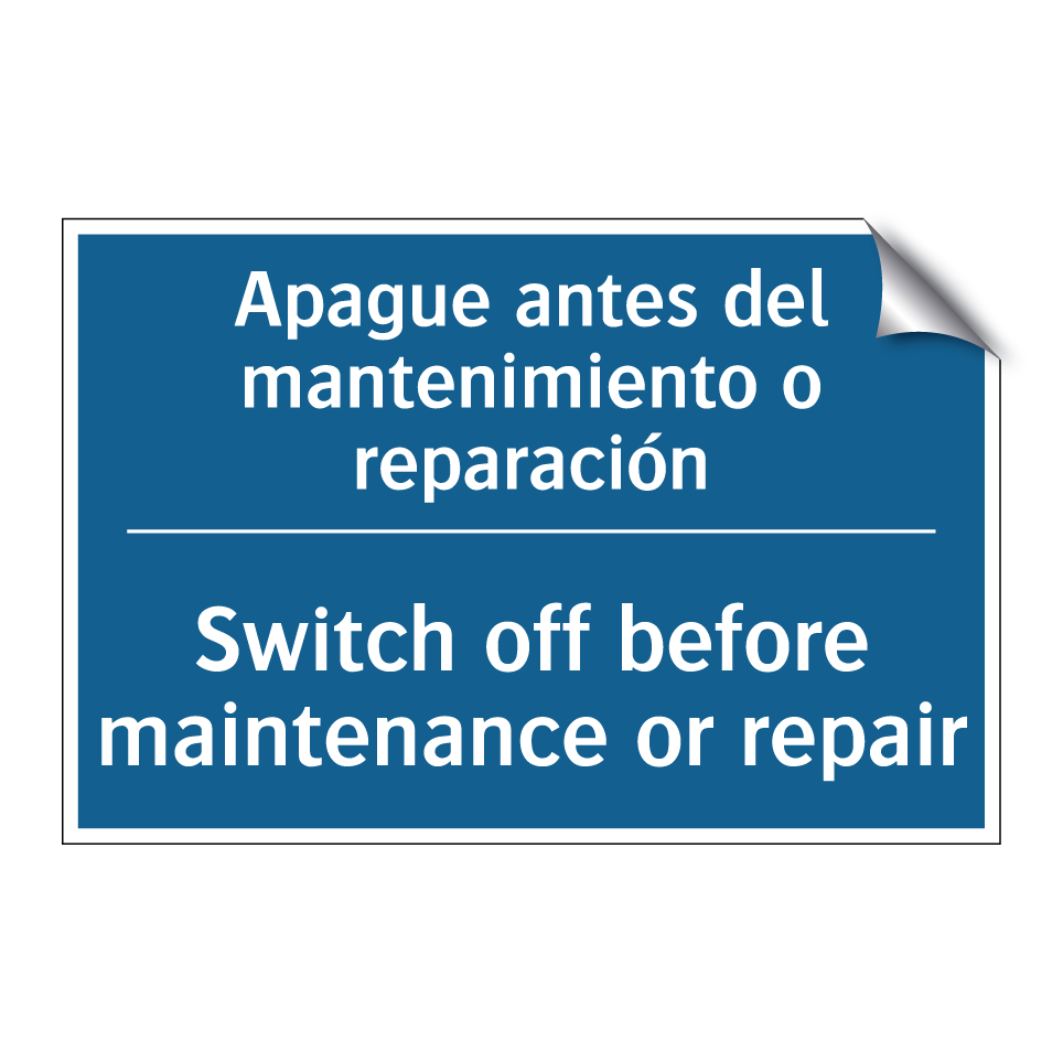 Apague antes del mantenimiento  /.../ - Switch off before maintenance  /.../