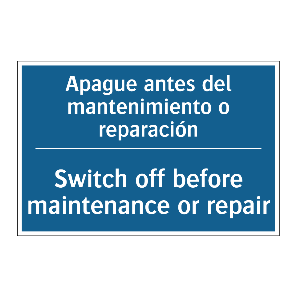 Apague antes del mantenimiento  /.../ - Switch off before maintenance  /.../