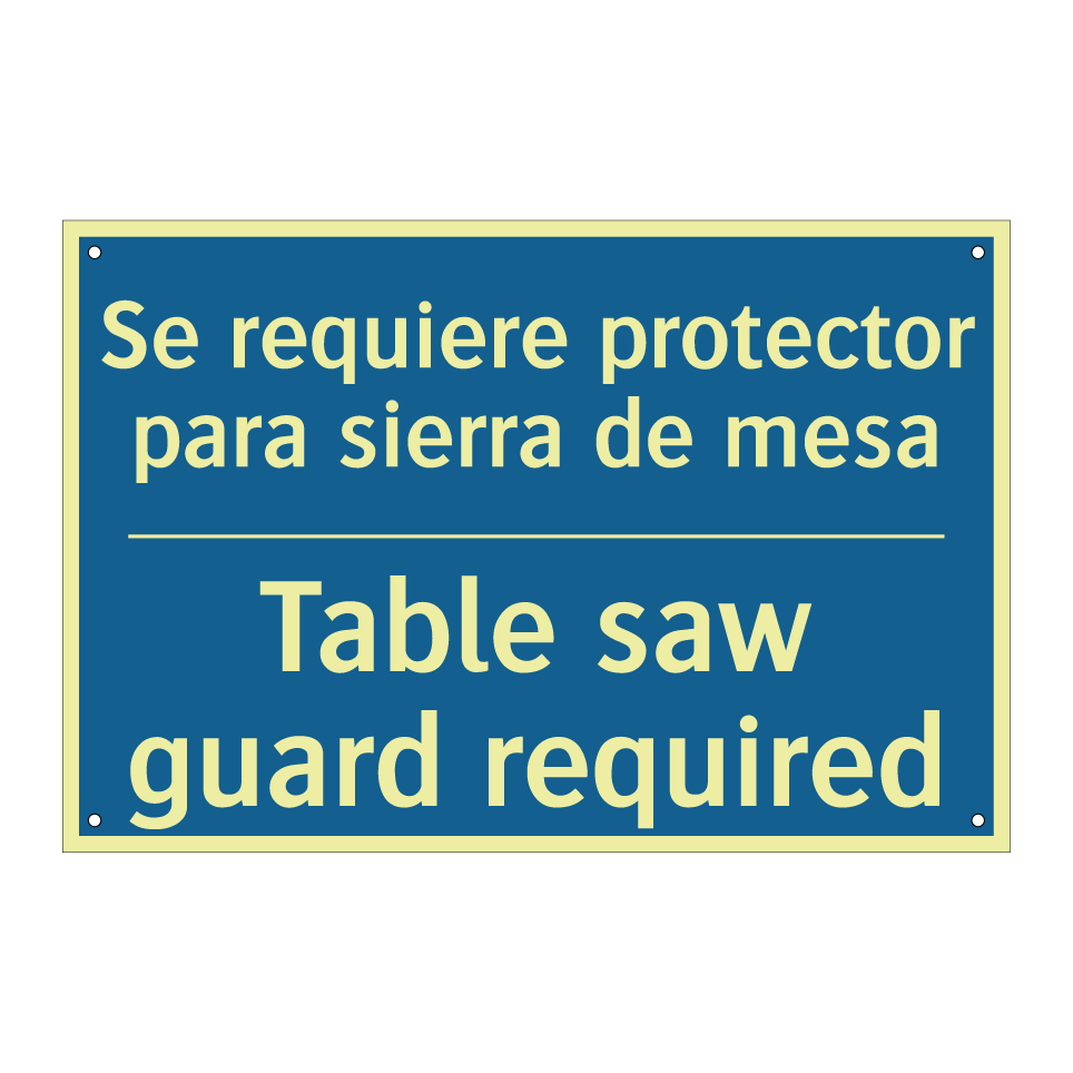 Se requiere protector para sierra  /.../ - Table saw guard required