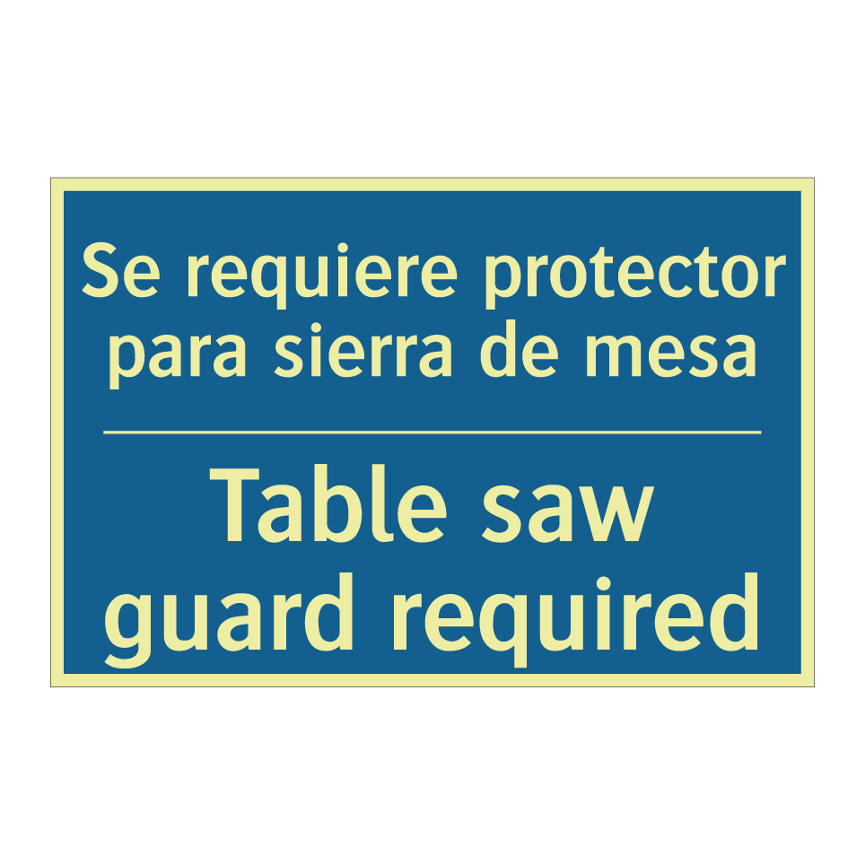 Se requiere protector para sierra  /.../ - Table saw guard required