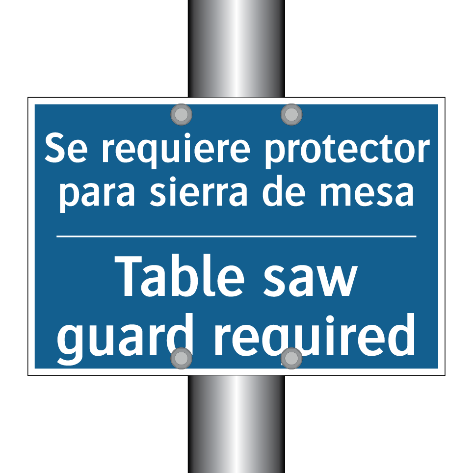 Se requiere protector para sierra  /.../ - Table saw guard required