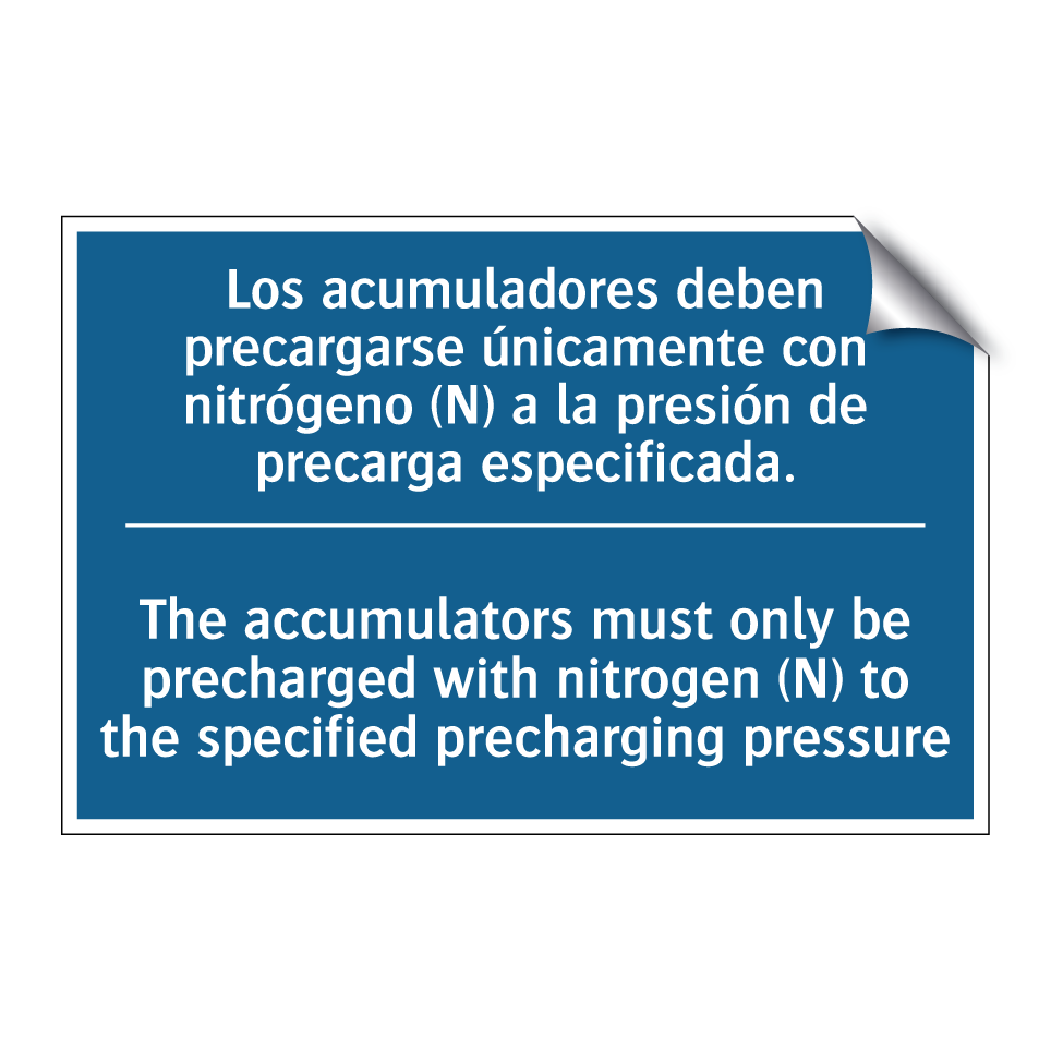 Los acumuladores deben precargarse  /.../ - The accumulators must only be  /.../