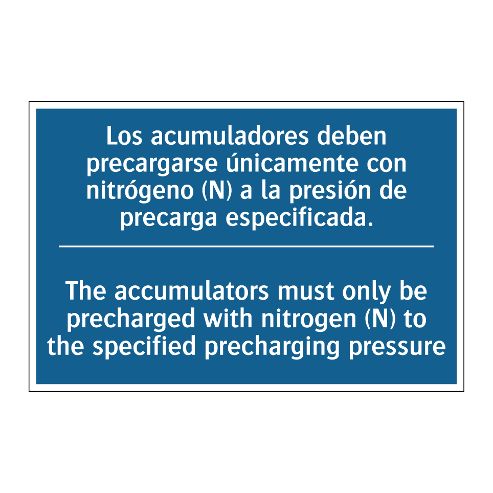 Los acumuladores deben precargarse  /.../ - The accumulators must only be  /.../