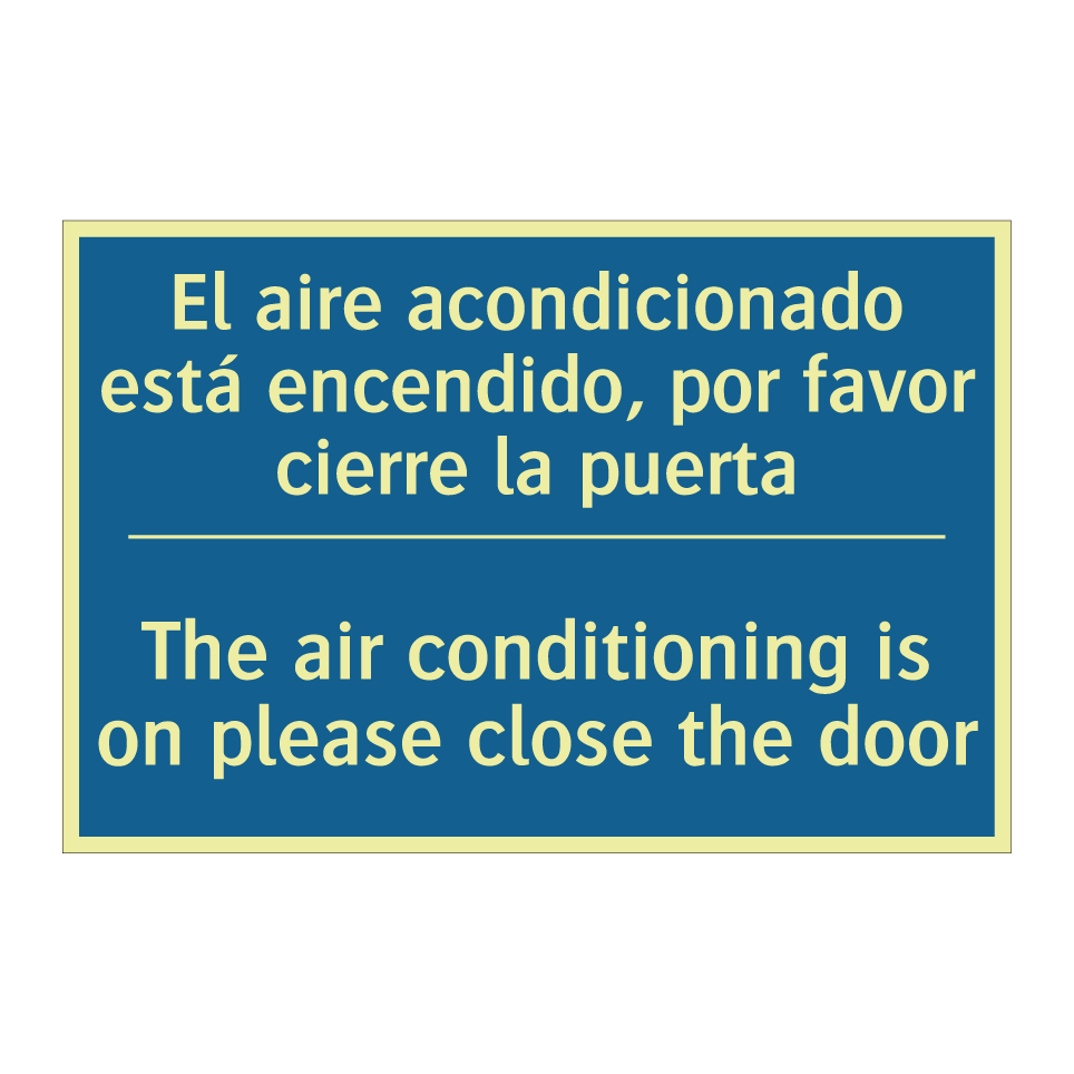 El aire acondicionado está encendido,  /.../ - The air conditioning is on please  /.../