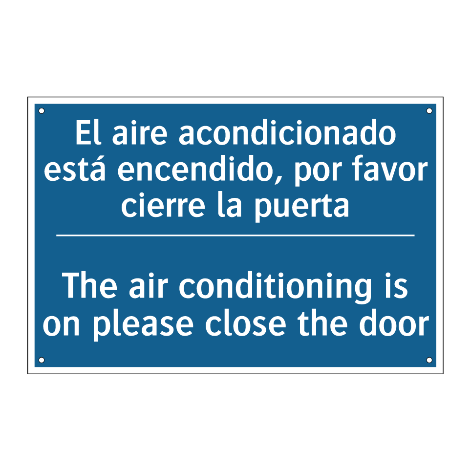 El aire acondicionado está encendido,  /.../ - The air conditioning is on please  /.../