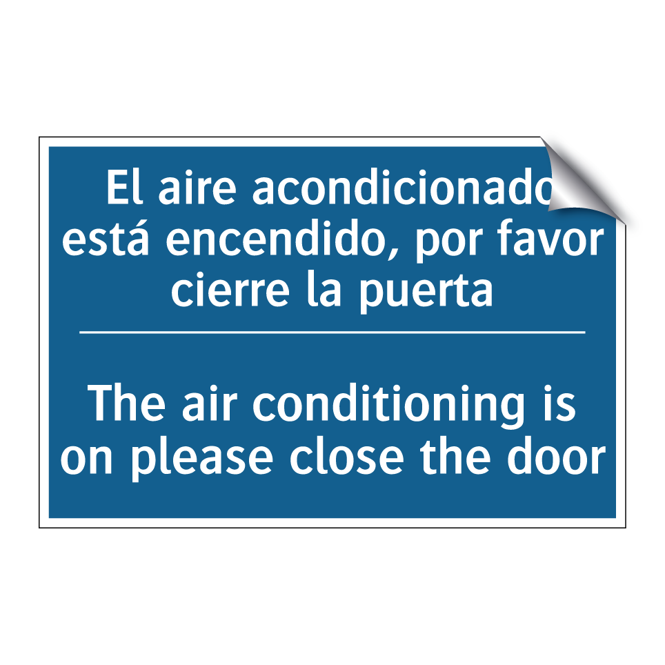 El aire acondicionado está encendido,  /.../ - The air conditioning is on please  /.../