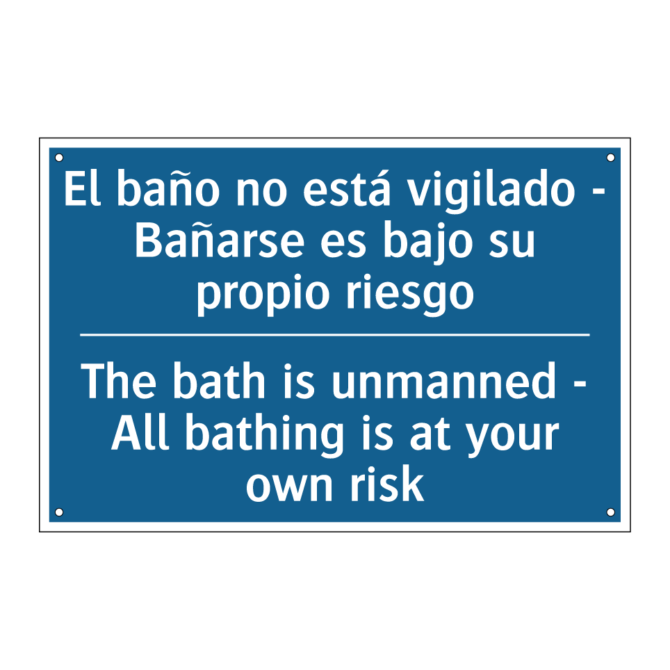El baño no está vigilado - Bañarse  /.../ - The bath is unmanned - All bathing  /.../