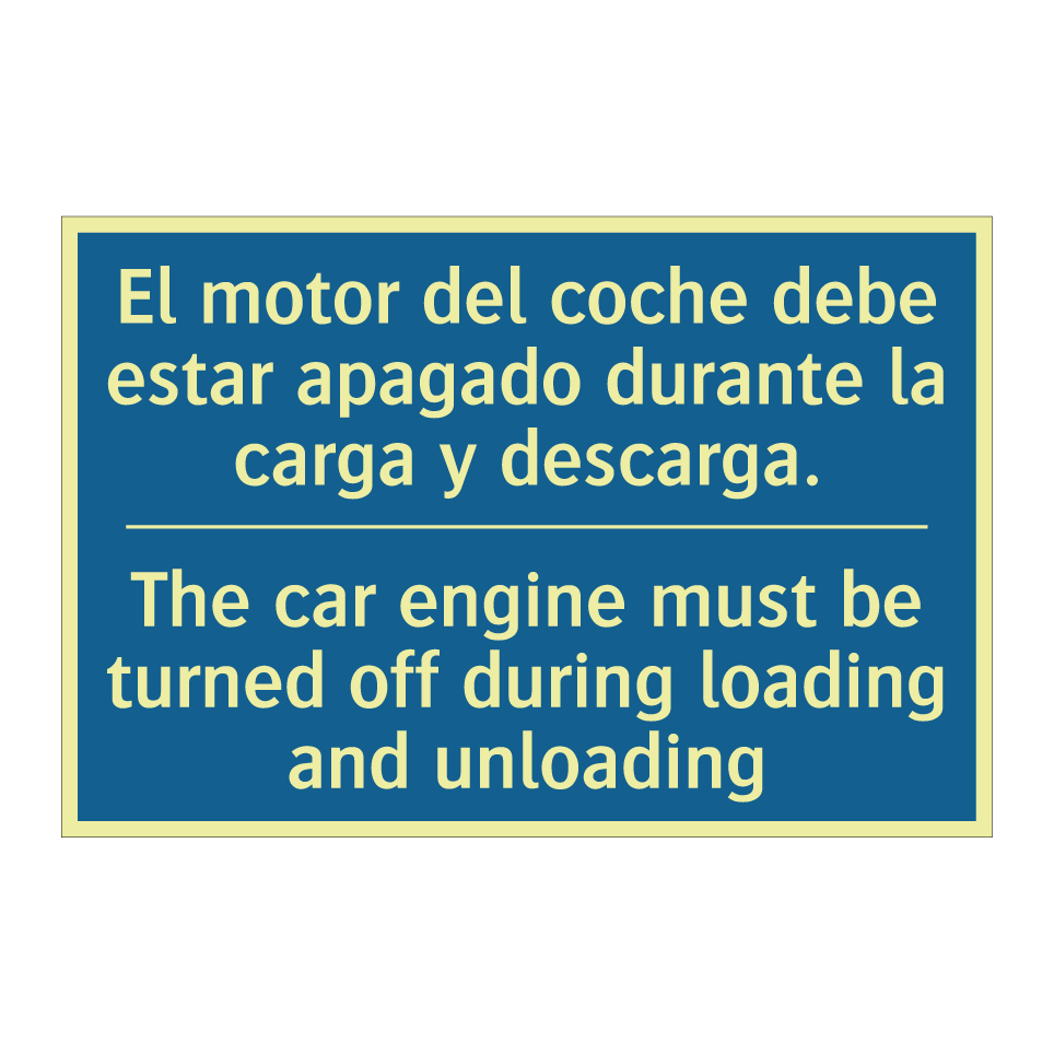El motor del coche debe estar  /.../ - The car engine must be turned  /.../