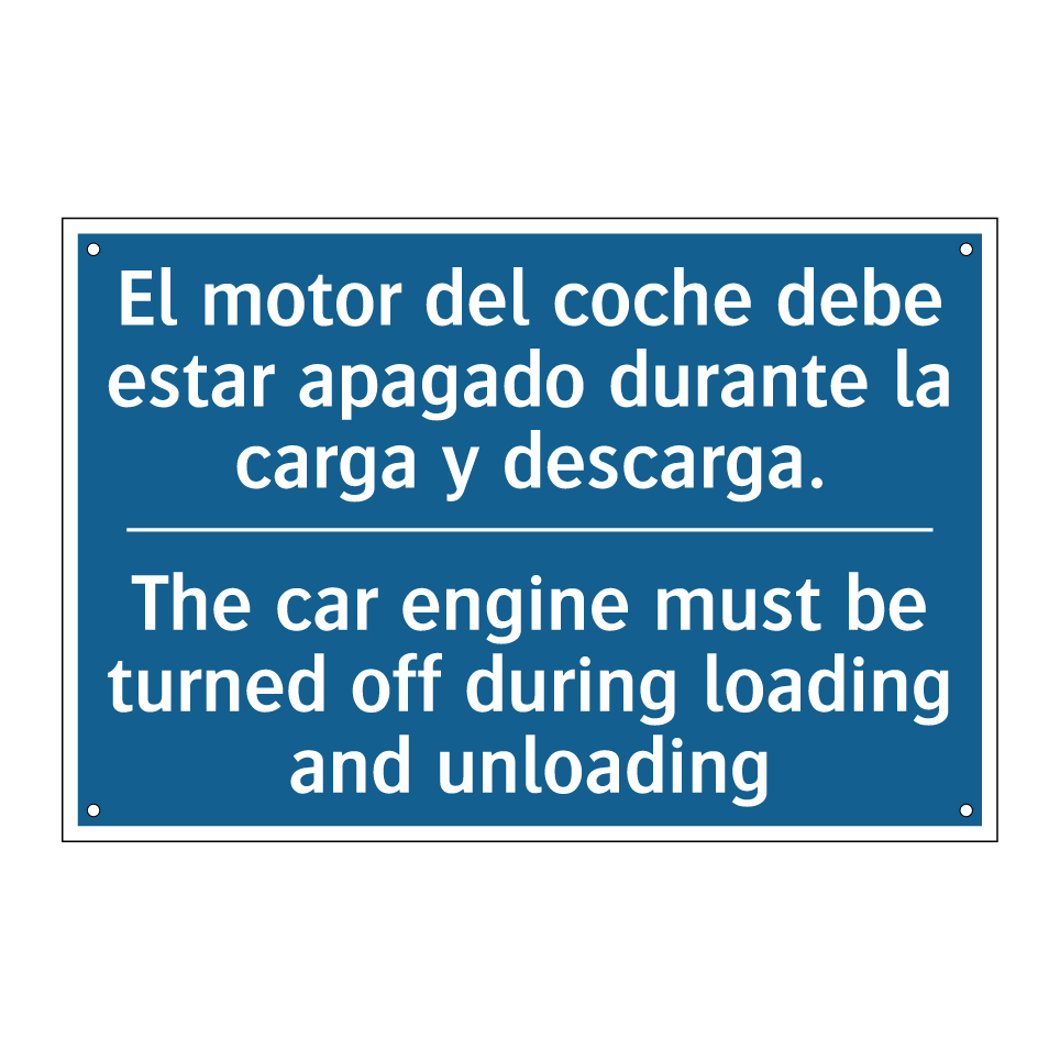 El motor del coche debe estar  /.../ - The car engine must be turned  /.../
